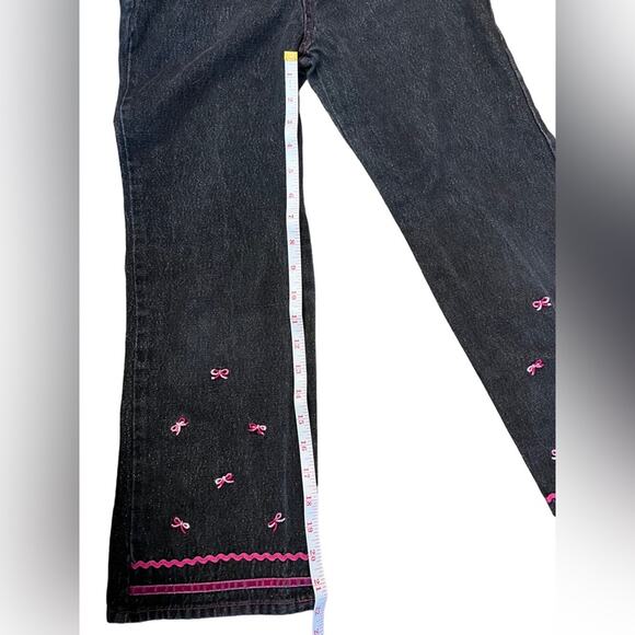 FADED GLORY Girls Black and Pink Sparkle One Piece Jumper with belt loop SZ 7 - Picture 7 of 11